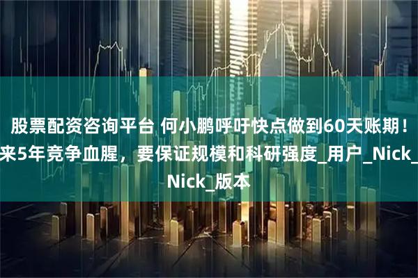 股票配资咨询平台 何小鹏呼吁快点做到60天账期！称未来5年竞争血腥，要保证规模和科研强度_用户_Nick_版本