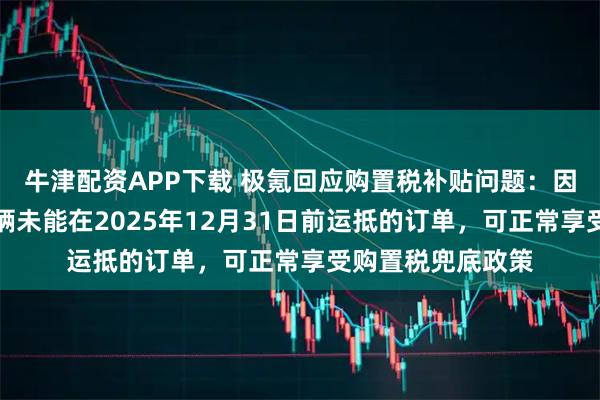 牛津配资APP下载 极氪回应购置税补贴问题：因极氪原因导致车辆未能在2025年12月31日前运抵的订单，可正常享受购置税兜底政策
